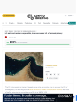 US seizes Iranian cargo ship, Iran accuses US of armed piracy