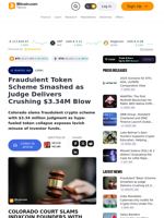 Fraudulent Token Scheme Smashed as Judge Delivers Crushing $3.34M Blow – Legal Bitcoin News