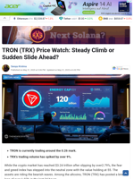 TRON (TRX) Price Watch: Steady Climb or Sudden Slide Ahead?