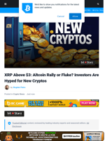 New Cryptos to Soar as XRP Bullish Resurgence Promises $3.5