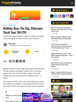 BitMine Buys The Dip, Ethereum Stash Tops 3M ETH