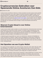 Cryptocurrencies Gebruiken voor Spannende Online Avonturen: Een Gids