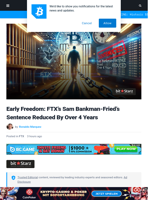 Early Freedom: FTX's Sam Bankman-Fried's Sentence Reduced By Over 4 Years | Bitcoinist.com