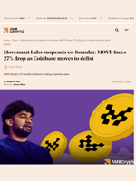 Movement Labs suspends co-founder: MOVE faces 27% drop as Coinbase moves to delist - AMBCrypto