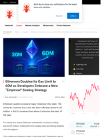 Ethereum Doubles Its Gas Limit to 60M as Developers Embrace a New “Empirical” Scaling Strategy - NullTX