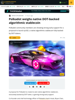 Polkadot votes on a native algorithmic stablecoin
