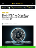 Bitcoin (BTC) Price: Perfect Storm Brewing for Record-Breaking ETF Inflows in Q4 - CoinCentral