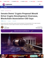 Blockchain Association CEO Criticizes Senate Dem Proposal