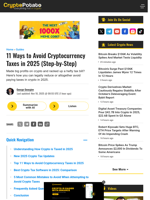 11 Ways to Avoid Cryptocurrency Taxes in 2025 (Step-by-Step)