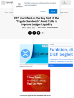 XRP Identified as the Key Part of the “Crypto Sandwich” Amid Calls to Improve Ledger Liquidity