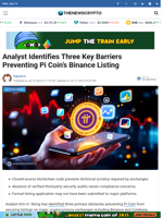 Analyst Identifies Three Key Barriers Preventing Pi Coin's Binance Listing