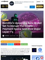 Remittix’s Upcoming Beta Wallet Set To Disrupt The Crypto Payment Space And Rival Major Layer-1's | Live Bitcoin News