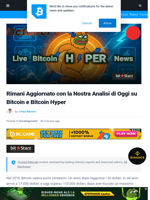 Rimani Aggiornato con la Nostra Analisi di Oggi su Bitcoin e
Bitcoin Hyper