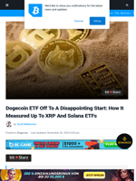 Dogecoin ETF Off To A Disappointing Start: How It Measured Up To XRP And Solana ETFs | Bitcoinist.com