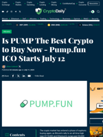 Is PUMP The Best Crypto to Buy Now - Pump.fun ICO Starts July 12 - Crypto Daily