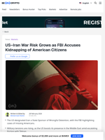 US Iran War Nears as FBI Offers $25M for Kidnapped Americans