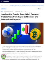 Leveling the Crypto Seas: What Everyday Traders Gain from Rapid Settlement and Personalized Support