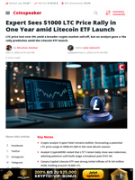 LTC to $1,000? ETF Launch Fuels Bullish Forecast