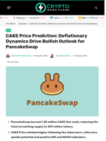 CAKE Price Prediction: Deflation Drives Bullish Outlook