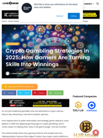 Crypto Gambling Strategies in 2025: How Gamers Are Turning Skills Into Winnings | Live Bitcoin News