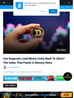 Can Dogecoin Lead Meme Coins Back To Glory? The Index That Paints A Gloomy Story | Bitcoinist.com