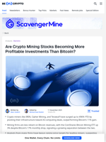 Bitcoin vs Crypto Mining Stocks – Which Is the Better Buy Today?