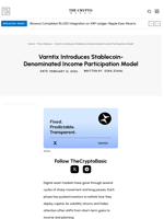 Varntix Introduces Stablecoin-Denominated Income Participation Model