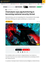 Pig-Butchering Scams Emerge as a National-Security Concern: Chainalysis