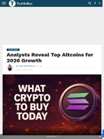 Analysts Reveal Top Altcoins for 2026 Growth - TechBullion
