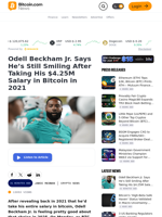 Odell Beckham Jr. Says He’s Still Smiling After Taking His $4.25M Salary in Bitcoin in 2021 – Crypto News Bitcoin News