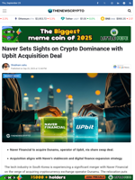 Naver Sets Sights on Crypto Dominance with Upbit Acquisition Deal - TheNewsCrypto