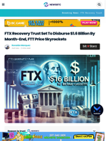 FTX Recovery Trust Set To Disburse $1.6 Billion By Month-End, FTT Price Skyrockets