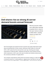 Dell shares rise as strong AI server demand boosts annual forecast