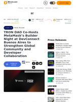 TRON DAO Co-Hosts MetaMask’s Builder Night at DevConnect Buenos Aires to Strengthen Global Community and Developer Collaboration – Press release Bitcoin News