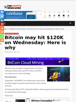 Bitcoin may hit $120K on Wednesday: Here is why - The Crypto News Wire