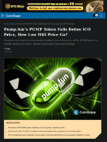 Pump.fun’s PUMP Token Falls Below ICO Price