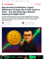 Bitcoin Price Prediction: Crypto Billionaire CZ Says the 4-Year Cycle Is Over – Are We Entering a Bitcoin Supercycle Right Now? - Coinspeaker