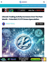 Litecoin Trading Activity Increases Over The Past Month – Potential LTC ETF Draws Speculation