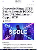 Grayscale Rings NYSE Bell to Launch $GDLC, First U.S. Multi-Asset Crypto ETF