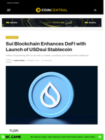 Sui Blockchain Enhances DeFi with Launch of USDsui Stablecoin