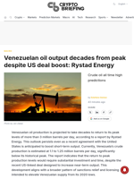 Venezuelan oil output decades from peak despite US deal boost: Rystad Energy