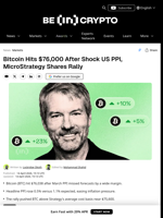 Bitcoin Breaks $76K, MicroStrategy Shares Rally – Here’s Why