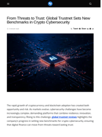 From Threats to Trust: Global Trustnet Sets New Benchmarks in Crypto Cybersecurity - Visionary Financial