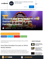 Discover the Best Features and Games Available at Slots Paradise Casino | Live Bitcoin News