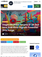 Dogecoin Price Targets $1.20, but New SHIB Rival Signals Potential 180x Surge | Live Bitcoin News