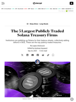 The 5 Largest Publicly Traded Solana Treasury Firms - Decrypt