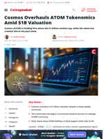 Cosmos Overhauls ATOM Tokenomics