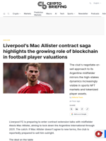 Liverpool's Mac Allister contract saga highlights the growing role of blockchain in football player valuations