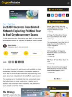 ZachXBT Uncovers Coordinated Network Exploiting Political Fear to Fuel Cryptocurrency Scams