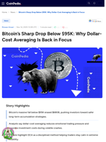Bitcoin Price Drops Below $95K: Analyst Eyeing Dollar-Cost Averaging Strategy
